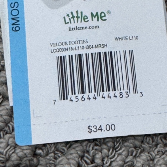 ☃️ Little Me White and Red Bow Footie- My first Christmas☃️ - Picture 3 of 5